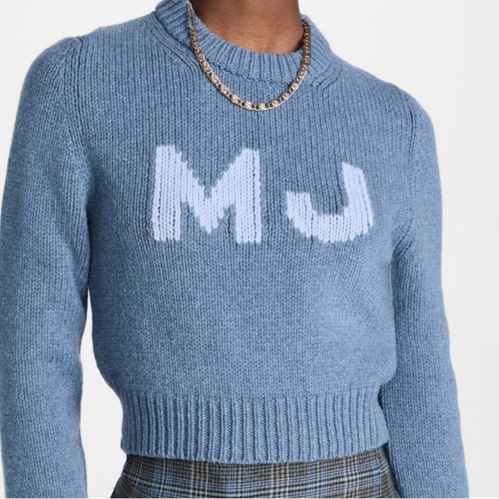 Marc Jacobs sweater MJ sweater blue cozy